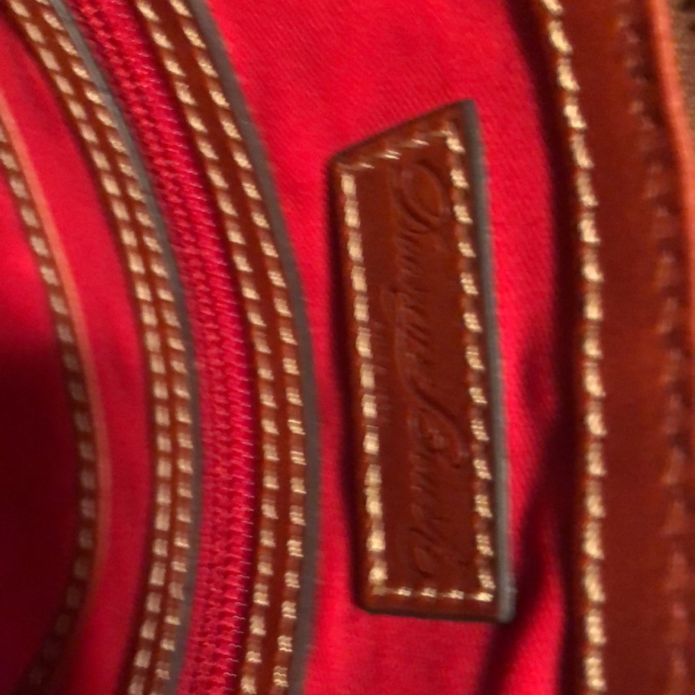 RARE HTF EUC Dooney and Bourke Lizard Leather Zip Zip Satchel crossbody in blush - Picture 9 of 13